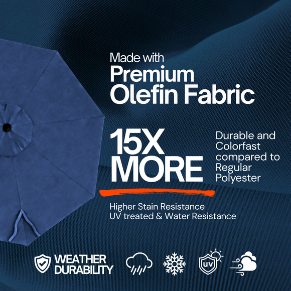 9ft Market Patio Umbrella 8 Rib Replacement Canopy Navy Olefin