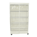 Storage Shelving Unit Cover, fits racks 30"W x 24"D x 72"H one side see through panel in Off White-1