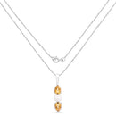 1.34 Carat Genuine Citrine and Pearl .925 Sterling Silver Pendant-4