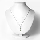 1.40 Carat Genuine Peridot and Pearl .925 Sterling Silver Pendant-5