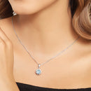 2.32 Carat Genuine Swiss Blue Topaz and White Diamond 14K Yellow Gold with .925 Sterling Silver Pendant-11