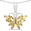1.32 Carat Genuine Citrine .925 Sterling Silver Pendant-1