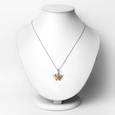 1.32 Carat Genuine Citrine .925 Sterling Silver Pendant - 0