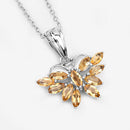 1.32 Carat Genuine Citrine .925 Sterling Silver Pendant-4