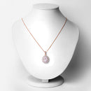 4.26 Carat Genuine Kunzite and White Topaz .925 Sterling Silver Pendant-5