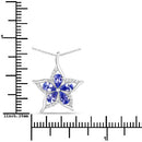 1.17 Carat Genuine Tanzanite and White Zircon .925 Sterling Silver Pendant-7