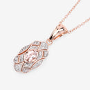 0.52 Carat Genuine Morganite and White Topaz .925 Sterling Silver Pendant-9