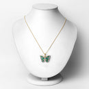 1.91 Carat Genuine Emerald and White Zircon .925 Sterling Silver Pendant-6