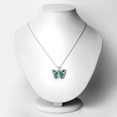 1.91 Carat Genuine Emerald and White Zircon .925 Sterling Silver Pendant-6