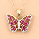 2.07 Carat Genuine Ruby and White Zircon .925 Sterling Silver Pendant-9