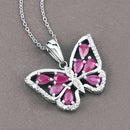2.07 Carat Genuine Ruby and White Zircon .925 Sterling Silver Pendant-8