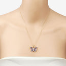 1.75 Carat Genuine Tanzanite and White Zircon .925 Sterling Silver Pendant-10