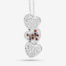 0.45 Carat Genuine Red Diamond and White Diamond .925 Sterling Silver Pendant-3
