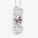 0.45 Carat Genuine Red Diamond and White Diamond .925 Sterling Silver Pendant-7