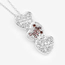 0.45 Carat Genuine Red Diamond and White Diamond .925 Sterling Silver Pendant-8