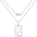 0.03 Carat Genuine Emerald .925 Sterling Silver Pendant-2