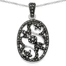0.28 Carat Genuine Black Diamond .925 Sterling Silver Pandent-4