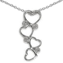 0.07 Carat Genuine White Diamond .925 Sterling Silver Pendant-3