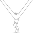 0.07 Carat Genuine White Diamond .925 Sterling Silver Pendant-4