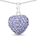 7.00 Carat Genuine Tanzanite .925 Sterling Silver Pendant-3