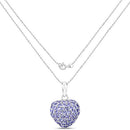 7.00 Carat Genuine Tanzanite .925 Sterling Silver Pendant-4