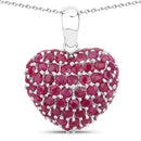 8.58 Carat Genuine Ruby .925 Sterling Silver Pendant-1
