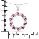 1.30 Carat Genuine Pink Tourmaline and White Topaz .925 Sterling Silver Pendant-8