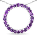 0.72 Carat Genuine Amethyst .925 Sterling Silver Pendant-5