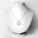 0.72 Carat Genuine Amethyst .925 Sterling Silver Pendant-6