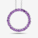 0.72 Carat Genuine Amethyst .925 Sterling Silver Pendant-8