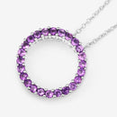 0.72 Carat Genuine Amethyst .925 Sterling Silver Pendant-9
