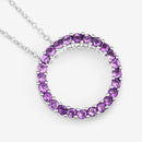0.72 Carat Genuine Amethyst .925 Sterling Silver Pendant-10