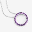 0.72 Carat Genuine Amethyst .925 Sterling Silver Pendant-11