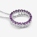 0.72 Carat Genuine Amethyst .925 Sterling Silver Pendant-12