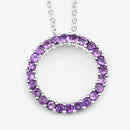 0.72 Carat Genuine Amethyst .925 Sterling Silver Pendant-13