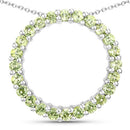 0.84 Carat Genuine Peridot .925 Sterling Silver Pendant-5