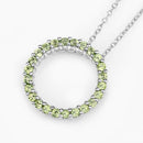 0.84 Carat Genuine Peridot .925 Sterling Silver Pendant-10