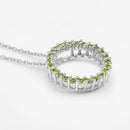 0.84 Carat Genuine Peridot .925 Sterling Silver Pendant-11