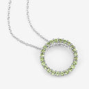 0.84 Carat Genuine Peridot .925 Sterling Silver Pendant-12