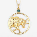 0.23 Carat Genuine Emerald .925 Sterling Silver Pendant-8