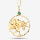 0.23 Carat Genuine Emerald .925 Sterling Silver Pendant-12