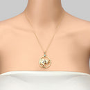 0.23 Carat Genuine Emerald .925 Sterling Silver Pendant-14