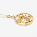 0.45 Carat Genuine Pearl .925 Sterling Silver Pendant-11