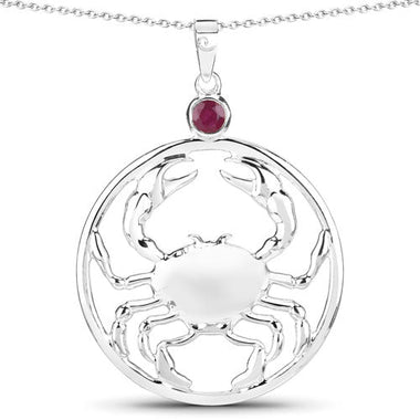 0.33 Carat Genuine Ruby .925 Sterling Silver Pendant