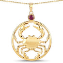 0.33 Carat Genuine Ruby .925 Sterling Silver Pendant-5