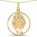 0.24 Carat Genuine Peridot .925 Sterling Silver Pendant-5