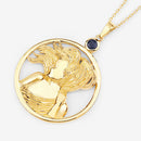 0.27 Carat Genuine Blue Sapphire .925 Sterling Silver Pendant-9