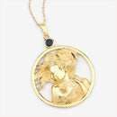 0.27 Carat Genuine Blue Sapphire .925 Sterling Silver Pendant-10