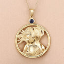 0.27 Carat Genuine Blue Sapphire .925 Sterling Silver Pendant-13