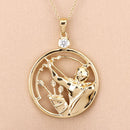 0.33 Carat Genuine White Zircon .925 Sterling Silver Pendant-13